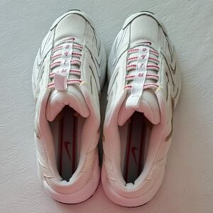 Nike White and Red Mule Sneakers